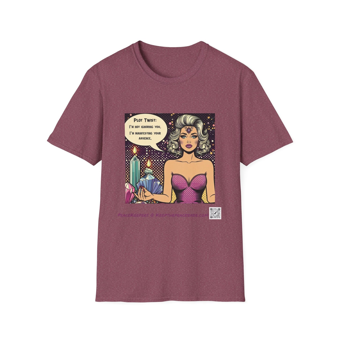 Manifestation Quote T-Shirt – “I’m Not Ignoring You, I’m Manifesting Your Absence” Graphic Tee, Retro Pop Art, Spiritual Girl Statement Shirt